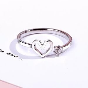 Just In❤️S925 Minimalist Adjustable CZ Heart Ring